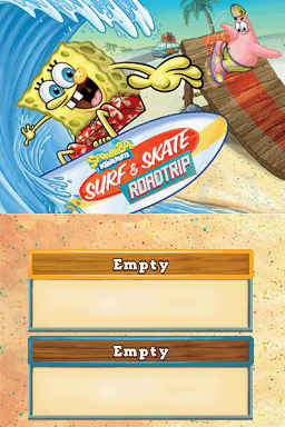 Spongebob's Surf And Skate Roadtrip — Title screen