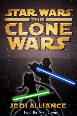 Star Wars : The Clone Wars : Jedi Alliance — Title screen