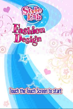 Style Lab : Fashion Design — Title screen