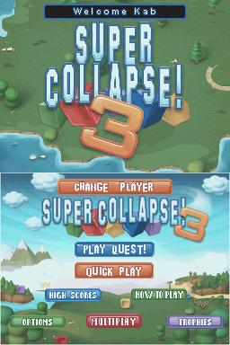 Super Collapse! 3 — Title screen