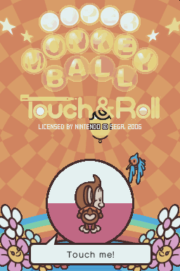 Super Monkey Ball: Touch & Roll — Title screen