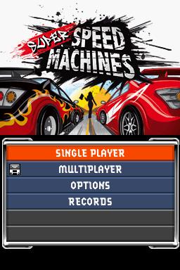 Super Speed Machines — Title screen