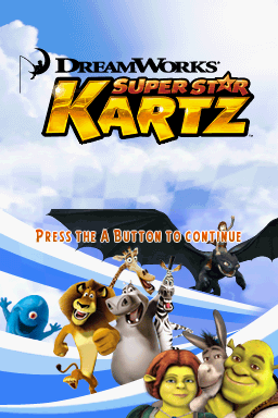 Super Star Kartz — Title screen