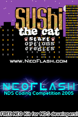 Sushi The Cat DS — Title screen