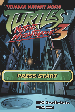 Teenage Mutant Ninja Turtles 3 : Mutant Nightmare — Title screen