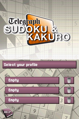 Telegraph Sudoku Kakuro — Title screen