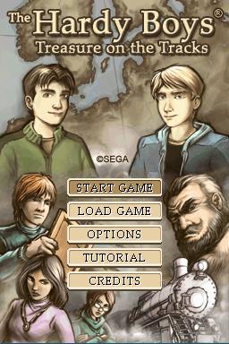 The Hardy Boys - Treasure on the Tracks — Title screen