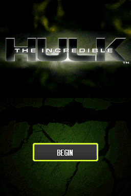 The Incredible Hulk — Title screen