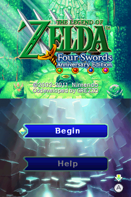 The Legend of Zelda : Four Swords Anniversary Edition — Title screen