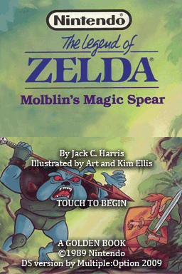 The Legend of Zelda : Molblin's Magic Spear — Title screen