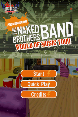 The Naked Brothers Band - The Video Game — Title screen