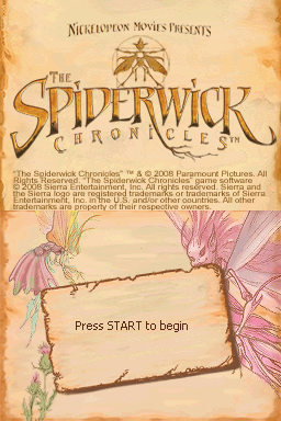 The Spiderwick Chronicles — Title screen