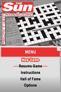 The Sun Crossword Challenge — Title screen