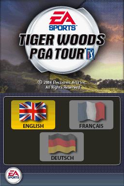 Tiger Woods PGA Tour — Title screen