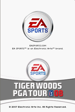 Tiger Woods PGA Tour 08 — Title screen