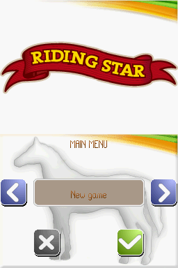 Tim Stockdale's Riding Star — Title screen