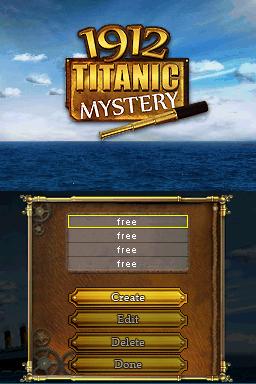 Titanic Mystery — Title screen