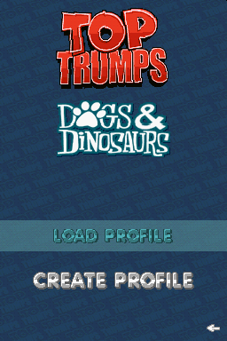 Top Trumps - Dogs & Dinosaurs — Title screen