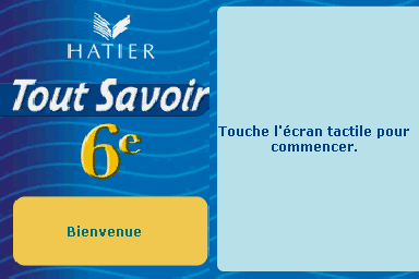 Tout Savoir 6e - L'essentiel Du Programme — Title screen