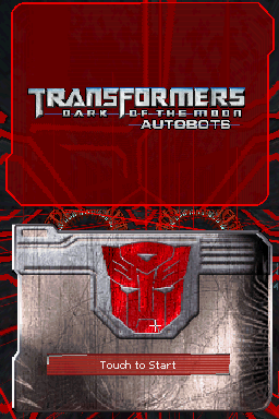 Transformers - Dark of the Moon - Autobots — Title screen
