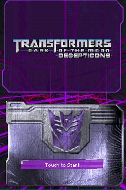 Transformers - Dark of the Moon - Decepticons — Title screen