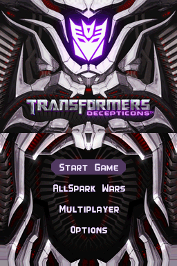 Transformers - Decepticons — Title screen