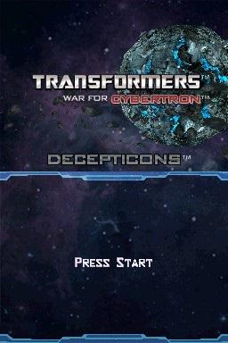 Transformers - War for Cybertron - Decepticons — Title screen