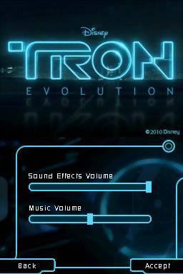 Tron Evolution — Title screen