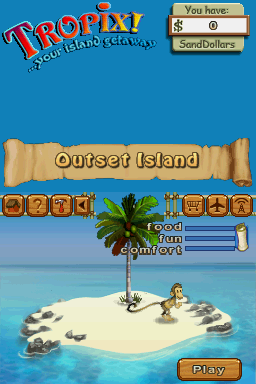 Tropix! ...your Island Getaway — Title screen