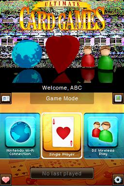 Ultimate Card Games — Title screen