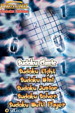 Ultimate Puzzle Games - Sudoku Edition — Title screen