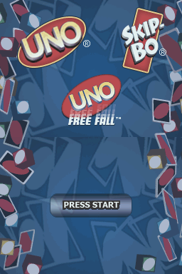 Uno Skip-bo Uno Free Fall — Title screen