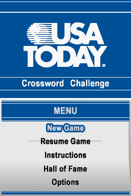 Usa Today Crossword Challenge — Title screen