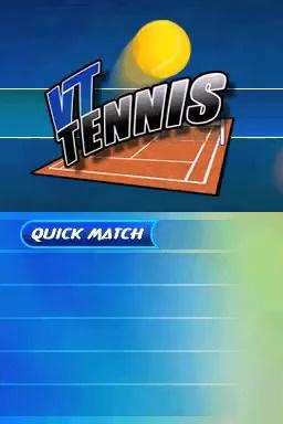VT Tennis — Title screen