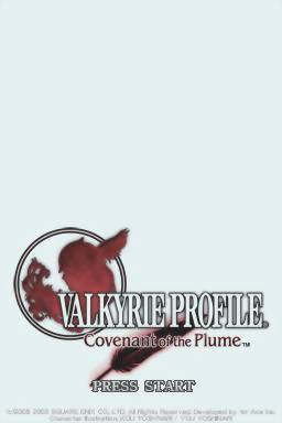 Valkyrie Profile - Covenant of the Plume — Title screen