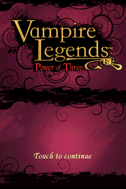 Vampire Legends : Power of Three — Title screen