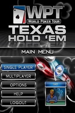 WPT Texas Hold 'Em — Title screen