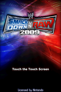 WWE SmackDown vs Raw 2009 featuring ECW — Title screen