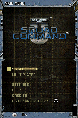 Warhammer 40,000: Squad Command — Title screen