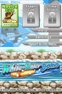 White-Water Domo — Title screen
