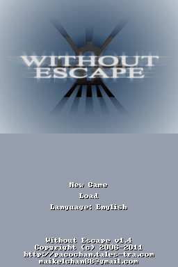 Without Escape — Title screen