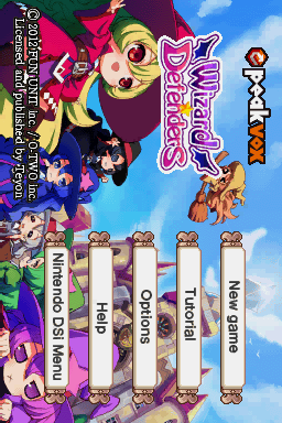 Wizard Defenders — Title screen