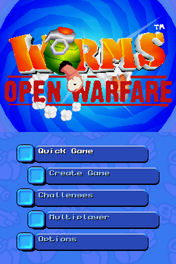 Worms : Open Warfare — Title screen