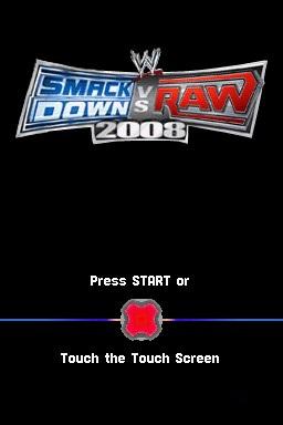 Wwe Smackdown Vs Raw 2008 Featuring Ecw — Title screen