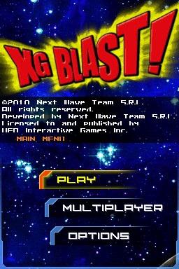 XG Blast! — Title screen