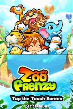 Zoo Frenzy — Title screen