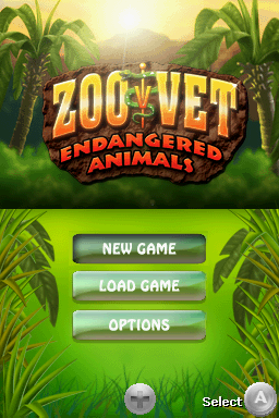 Zoo Vet : Endangered Animals — Title screen