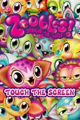 Zoobles! Spring to Life! — Title screen