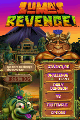 Zuma's Revenge! — Title screen