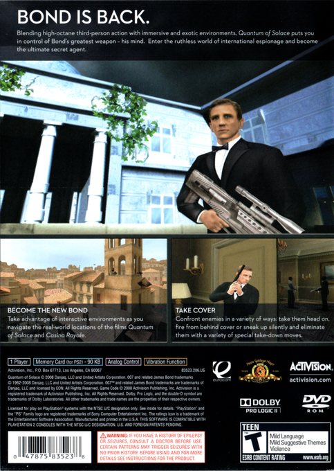 007 : Quantum of Solace — Box back